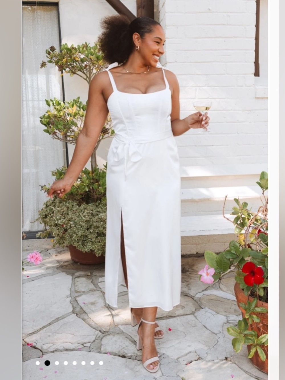 NWT: Show Me Your MuMu Willow Midi Dress - Ivory Luxe Satin, XXL